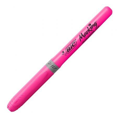 BIC Marcador Fluorescente Brite Liner Grip Rosa (Set de 12)